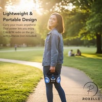 Prenosný CD prehrávač Roxelle CD-300 Bluetooth FM rádio USB AUX RGB osvetlenie LCD displej čierny — chybný (stav: pozri 2. obrázok) 7