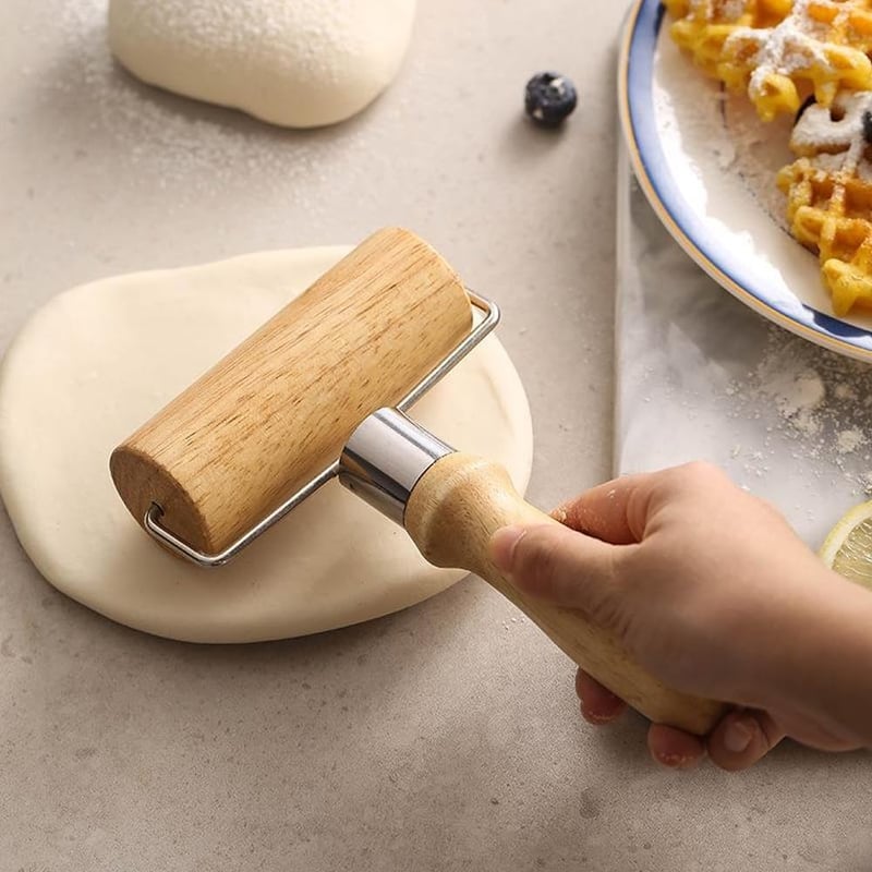 RoxNvm 2 darabos tésztahengerl szett, kicsi és közepes fa hengerl, pizza és sütemény készítéshez