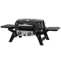 Prenosný plynový gril Royal Gourmet s 2 horákmi, výkon 5 kW, so sklápacími bočnými stolíkmi, na balkón a terasu, čierny 1