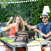 Royal Gourmet Gázos Pizzasütő Kompakt Pizzagrill 30 cm Pizzakővel 4 kW Teljesítménnyel Gázcsővel és Szabályozóval Összecsukható Lábakkal Kül 9