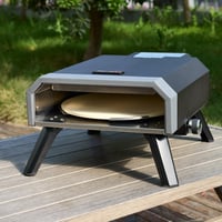 Royal Gourmet Gázos Pizzasütő Kompakt Pizzagrill 30 cm Pizzakővel 4 kW Teljesítménnyel Gázcsővel és Szabályozóval Összecsukható Lábakkal Kül 2