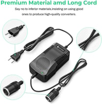 RoyPow 180W Autós Inverter Adapter 12V 15A AC/DC Átalakító Szigarettagyújtó 5