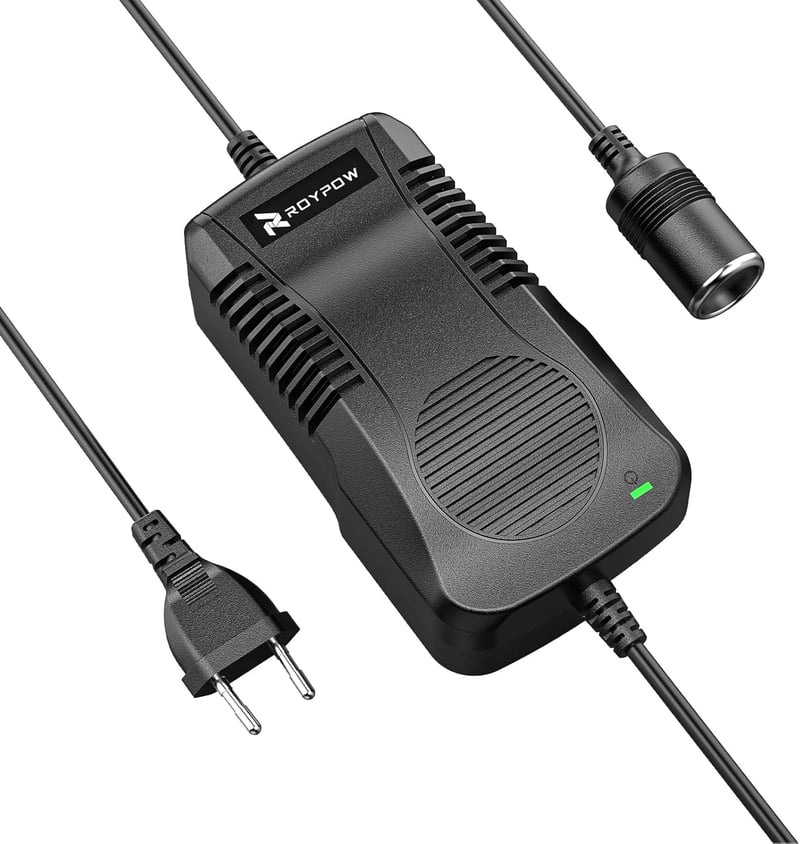 RoyPow 180W Autós Inverter Adapter 12V 15A AC/DC Átalakító Szigarettagyújtó