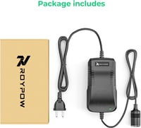 RoyPow 180W Autós Inverter Adapter 12V 15A AC/DC Átalakító Szigarettagyújtó 8