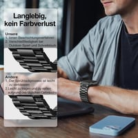 Rozsdamentes Acél Fémszíj Apple Watch Órához - Állítható Unisex Csuklópánt iWatch Series 1-9, SE, Ultra Modellekhez (38-49mm) 4