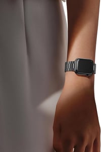 Rozsdamentes Acél Fémszíj Apple Watch Órához - Állítható Unisex Csuklópánt iWatch Series 1-9, SE, Ultra Modellekhez (38-49mm) 8