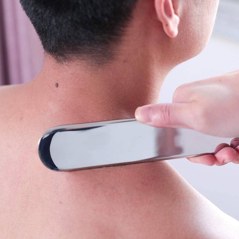 Rozsdamentes Acél Gua Sha Masszírozó Eszköz - Fascia Kezelő Masszázs Szerszám Izomfeszültség Oldására
