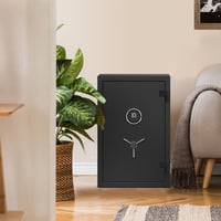 RPNB Digitális Tűzálló Széf 60L - Ujjlenyomat Olvasós, Érintőképernyős, Kivehető Polcokkal, Riasztóval - Otthoni, Irodai Értékmegőrző Páncél 2