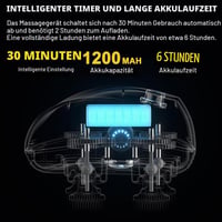 Aparat de masaj electric pentru scalp Rppiup, masaj manual portabil fără fir cu 4 capete de masare, rezistent la apă IPX7, pentru masajul corporal al câinilor și pisicilor, dispozitiv pentru stimularea creșterii părului și masajul scalpului 4