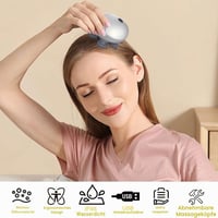 Aparat de masaj electric pentru scalp Rppiup, masaj manual portabil fără fir cu 4 capete de masare, rezistent la apă IPX7, pentru masajul corporal al câinilor și pisicilor, dispozitiv pentru stimularea creșterii părului și masajul scalpului 6