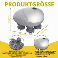 Aparat de masaj electric pentru scalp Rppiup, masaj manual portabil fără fir cu 4 capete de masare, rezistent la apă IPX7, pentru masajul corporal al câinilor și pisicilor, dispozitiv pentru stimularea creșterii părului și masajul scalpului 2