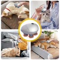 Aparat de masaj electric pentru scalp Rppiup, masaj manual portabil fără fir cu 4 capete de masare, rezistent la apă IPX7, pentru masajul corporal al câinilor și pisicilor, dispozitiv pentru stimularea creșterii părului și masajul scalpului 7