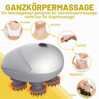 Aparat de masaj electric pentru scalp Rppiup, masaj manual portabil fără fir cu 4 capete de masare, rezistent la apă IPX7, pentru masajul corporal al câinilor și pisicilor, dispozitiv pentru stimularea creșterii părului și masajul scalpului 3