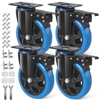 RRIUTO 125mm Forgókerék Fékes Görgő 800kg Teherbírás Bútor Szállítókerék 1