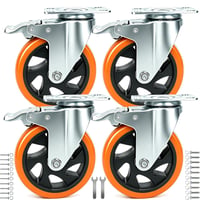 RRIUTO 125mm Nehéz Görgő Fékes Szett 4db 800kg Terhelhetőség Forgó Bútor Görgő - 125 mm 1