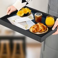 RRX Podnos do postele so skladacími nohami, raňajky v posteli, stolík na notebook, servírovací podnos, podnos na pohovku - čierny 3