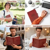 Jurnal cu linii Vintage Rsarouud MoY, format A5, maro, caiet cu copertă cartonată din piele PU, 320 pagini, hârtie groasă de 120 g/m², buzunar interior, 14,5 x 21 cm, pentru birou și călătorii 7