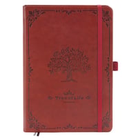 Jurnal cu linii Vintage Rsarouud MoY, format A5, maro, caiet cu copertă cartonată din piele PU, 320 pagini, hârtie groasă de 120 g/m², buzunar interior, 14,5 x 21 cm, pentru birou și călătorii 1