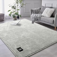 RTBQJ-AT Nappali Szőnyeg 160x120 cm Zöld Modern Bolyhos Rövid Szálú Mosható Puha Egyszínű Hálószoba Szoba Szőnyeg 1