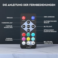 Rtktoup 2x36 LED PAR RGB spotlámpa távirányítóval, hangvezérelt diszkó fény 5