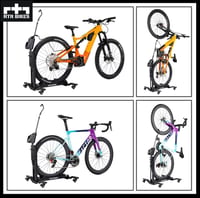 Suport mobil pentru biciclete RTR BIKES Brutus Up Pro, vertical – Stație de încărcare pentru e-bike cu roți – Până la 30 kg – Cu suport pentru încărcător – Pentru roți de 24-29 inch și anvelope de 3,5 inch – Fabricat în UE 4