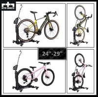 Suport mobil pentru biciclete RTR BIKES Brutus Up Pro, vertical – Stație de încărcare pentru e-bike cu roți – Până la 30 kg – Cu suport pentru încărcător – Pentru roți de 24-29 inch și anvelope de 3,5 inch – Fabricat în UE 3