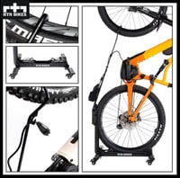 Suport mobil pentru biciclete RTR BIKES Brutus Up Pro, vertical – Stație de încărcare pentru e-bike cu roți – Până la 30 kg – Cu suport pentru încărcător – Pentru roți de 24-29 inch și anvelope de 3,5 inch – Fabricat în UE 2