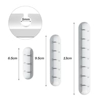 Set de 3 organizatoare de cabluri RTRTGS - Suport adeziv pentru cabluri, pentru birou, USB, cabluri de încărcare și audio, organizator de cabluri alb cu 3-5-7 compartimente pentru birou 2