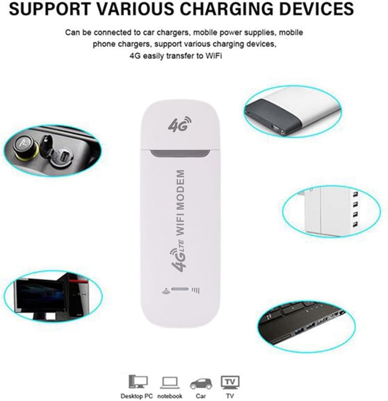 RUANI USB 4G LTE Hálózati Adapter WiFi Hotspot Funkcióval Windows XP Vista 7/10 Kompatibilis Vezeték Nélküli Internet Modem