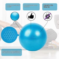 Ruayia malá pilates lopta 20-25 cm, modrá gymnastická overball, joga fitness balančná lopta na sedenie, ergonomická tréningová pomôcka do kancelárie, pre tehotné, na core tréning 5