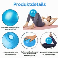 Ruayia malá pilates lopta 20-25 cm, modrá gymnastická overball, joga fitness balančná lopta na sedenie, ergonomická tréningová pomôcka do kancelárie, pre tehotné, na core tréning 3