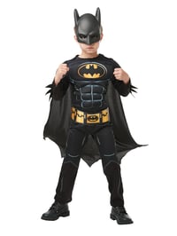 Detský kostým Rubies Batman Black Deluxe s maskou a plášťom – veľkosť 7-8 rokov 2