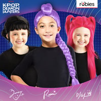Detský kostým s parochňou Zoey z Netflix seriálu K-Pop Demon Hunters od Rubies – oficiálne príslušenstvo 4