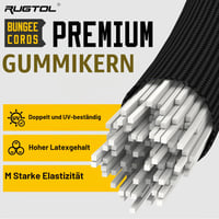 Set 4 Corzi Elastice cu Cârlig 30 cm Negru - Expandoare 100% Latex pentru Prelată, Bicicletă, Auto, Cargo 4