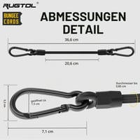 Set 4 Corzi Elastice cu Cârlig 30 cm Negru - Expandoare 100% Latex pentru Prelată, Bicicletă, Auto, Cargo 2