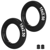 RUHUO set 2 camere de aer 10x2,50 și kit de reparații, cameră de aer de 10 inchi pentru trotinetă electrică autoechilibrată 60/70-6,5, motor în butuc 36V 48V 400W 500W 800W, valvă îndoită la 45° TR87 7