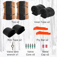 RUHUO 26x4.0 Fat Bike Defektmentes Összehajtható Gumiabroncs Szett - 2 Garnitúra MTB Kerékpárgumi Belsővel, Terepmintás, Hegyi és BMX Bicikl 5
