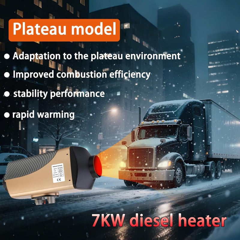 Ruiangaore 24V 7kW Diesel Fűtőegység LCD Kijelzővel Teherautóhoz és Lakóautóhoz