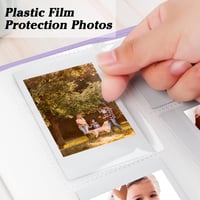 Ruibytree 360 Fotóalbum Fujifilm Instax Mini 12 11 9 40 és Polaroid Snap Instant Fényképezőgépekhez, 86x54mm Képekhez, Lila PU Bőr Borítássa 5