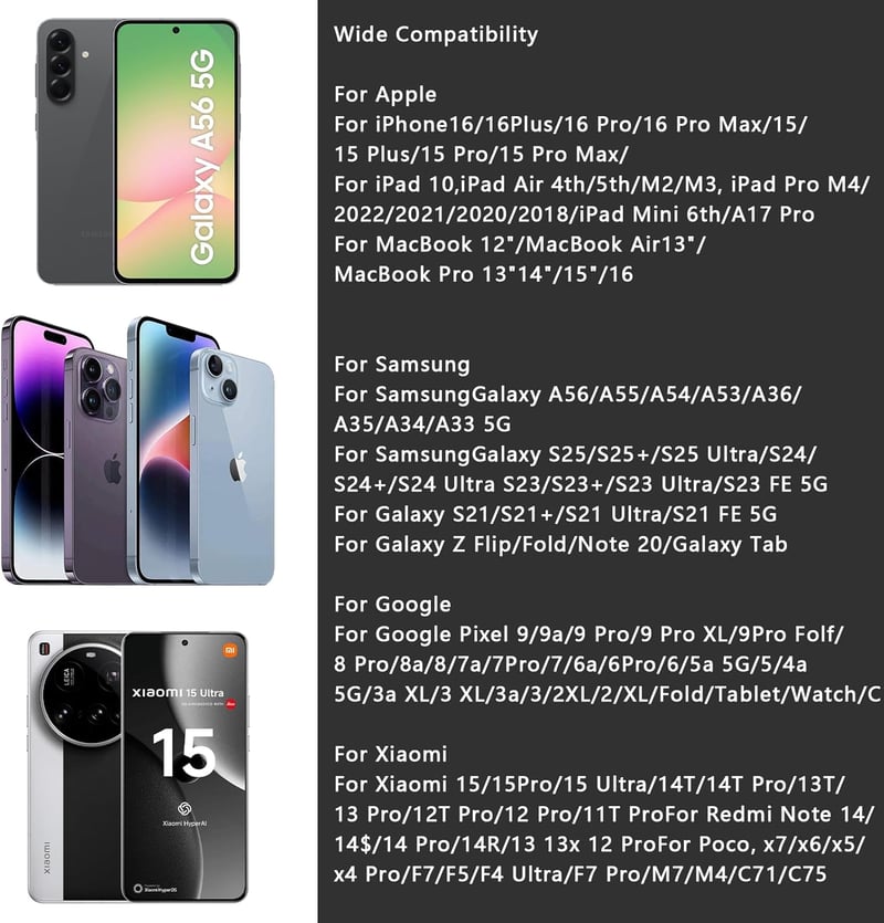 Ruilezyo USB-C Fülhallgató Mikrofonnal - Samsung Galaxy S25/S24/S23, iPhone 16/15, iPad, MacBook, Google Pixel Kompatibilis Vezetékes Headse