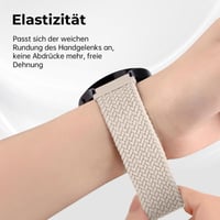 RUIMAYA pletený remienok na inteligentné hodinky 20 mm, kompatibilný s Garmin Vivoactive 6/5/3, Venu 2 Plus, Vivomove 3/Sport/Style, Samsung Galaxy Watch 7/6/5/4 40 mm 44 mm, hviezdicová (starlight) 4
