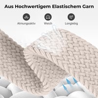 RUIMAYA pletený remienok na inteligentné hodinky 20 mm, kompatibilný s Garmin Vivoactive 6/5/3, Venu 2 Plus, Vivomove 3/Sport/Style, Samsung Galaxy Watch 7/6/5/4 40 mm 44 mm, hviezdicová (starlight) 3