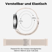 RUIMAYA pletený remienok na inteligentné hodinky 20 mm, kompatibilný s Garmin Vivoactive 6/5/3, Venu 2 Plus, Vivomove 3/Sport/Style, Samsung Galaxy Watch 7/6/5/4 40 mm 44 mm, hviezdicová (starlight) 5
