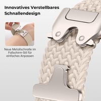 RUIMAYA pletený remienok na inteligentné hodinky 20 mm, kompatibilný s Garmin Vivoactive 6/5/3, Venu 2 Plus, Vivomove 3/Sport/Style, Samsung Galaxy Watch 7/6/5/4 40 mm 44 mm, hviezdicová (starlight) 2