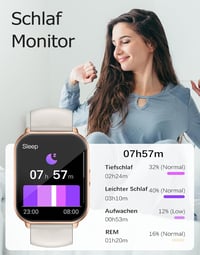 Ceas inteligent unisex RUIMEN cu funcție de apelare, ecran HD de 1,85 inchi, puls, SpO2, monitorizare somn, pedometru, peste 110 moduri sport, compatibil Android și iOS, 2 curele incluse 5