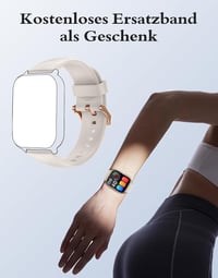 Ceas inteligent unisex RUIMEN cu funcție de apelare, ecran HD de 1,85 inchi, puls, SpO2, monitorizare somn, pedometru, peste 110 moduri sport, compatibil Android și iOS, 2 curele incluse 8