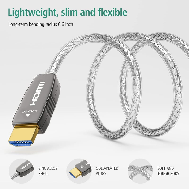 RUIPRO 8K HDMI 2.1 Fiber Optic kábel 10m 48Gbps PS5 Xbox TV