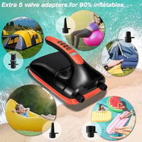 Ruitx Elektromos SUP Pumpa 20PSI 12V - Nagy Nyomású Felfújó Intelligens Kétfokozatú Automata Kikapcsolással, 6 Fúvókával 2
