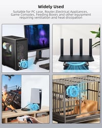 RUIZHI 120mm PC ventilátor 12V 2750 RPM - számítógéphez, laptophoz, routerhez 7