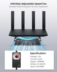 RUIZHI 120mm PC ventilátor 12V 2750 RPM - számítógéphez, laptophoz, routerhez 2
